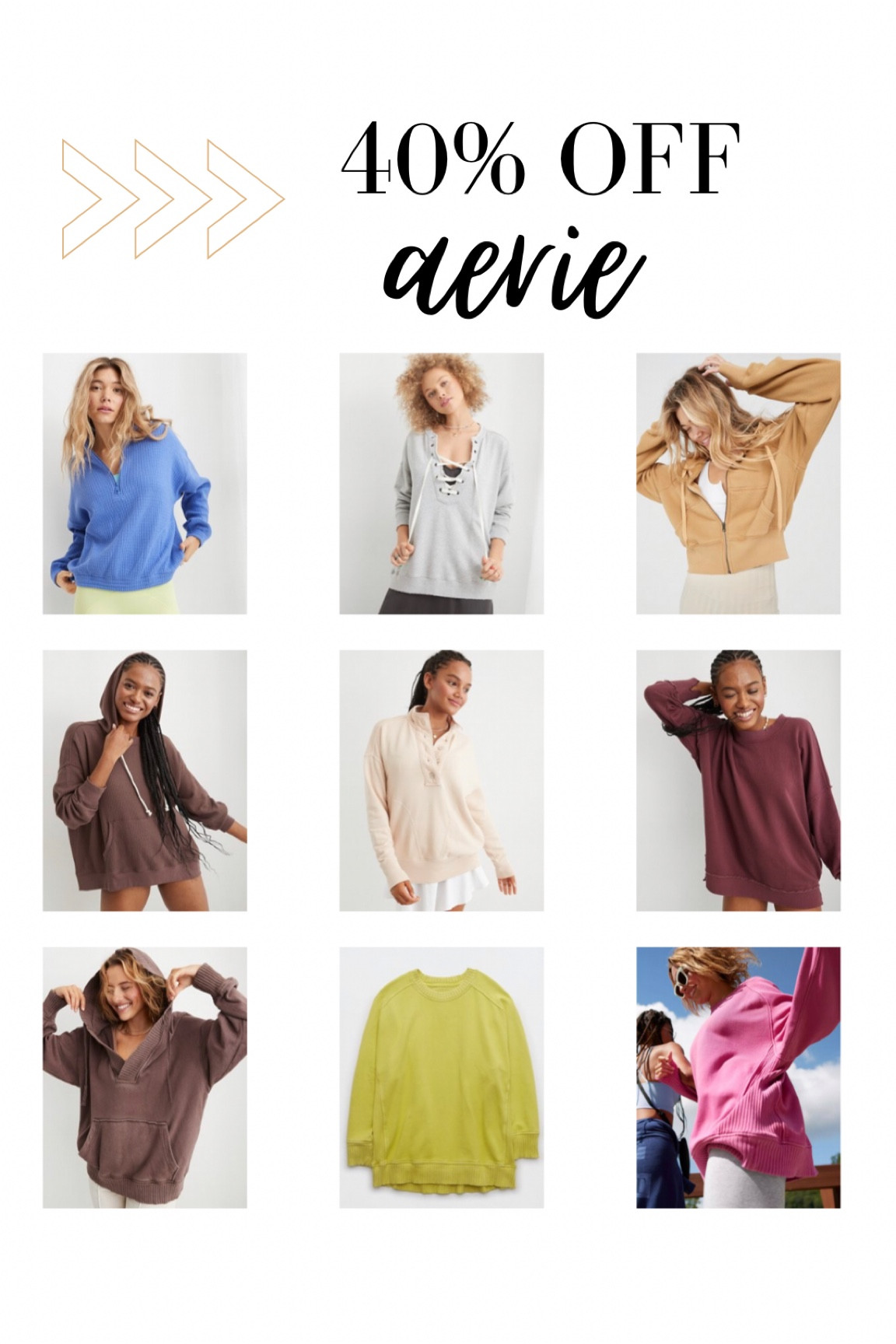 40% off Sweatshirts at Aerie

#LTKunder100 #LTKunder50 #LTKsalealert