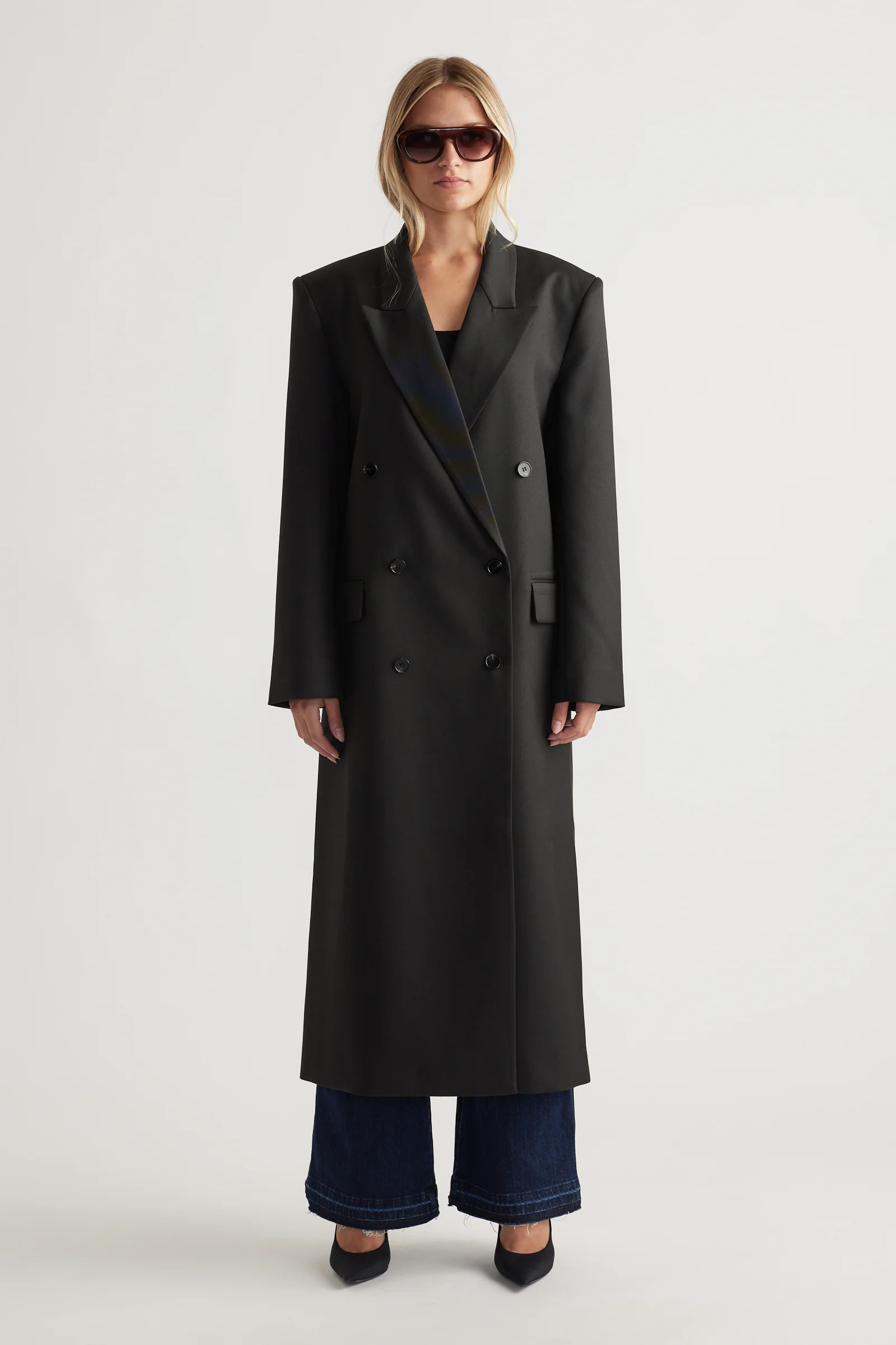 Ella Blazer Coat - Black | DECJUBA