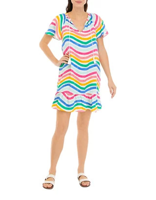 Women's Flutter Sleeve Printed Dress | Belk