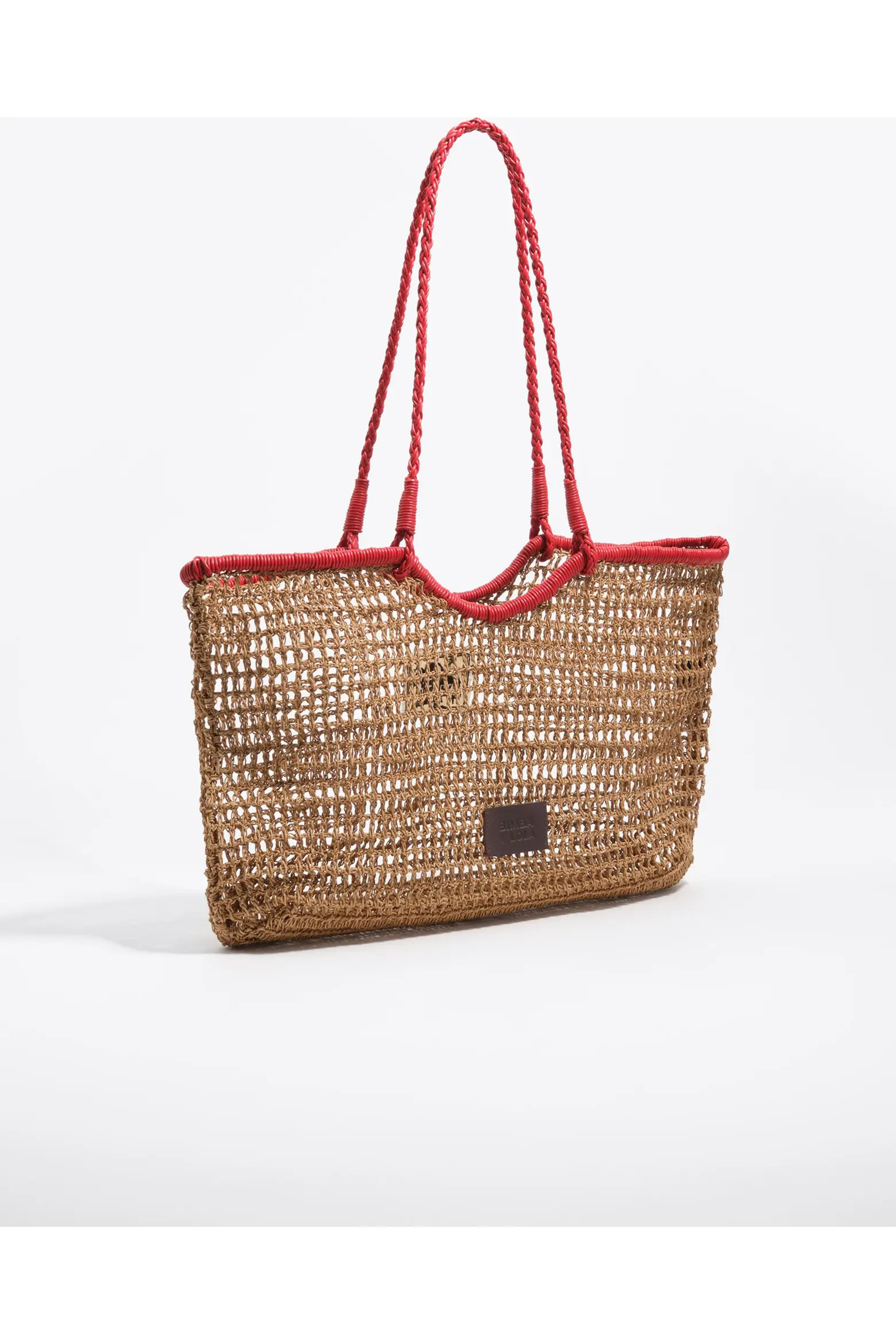 Large Dark Raffia-Effect Shopper Bag (Women) | Nordstrom | Nordstrom