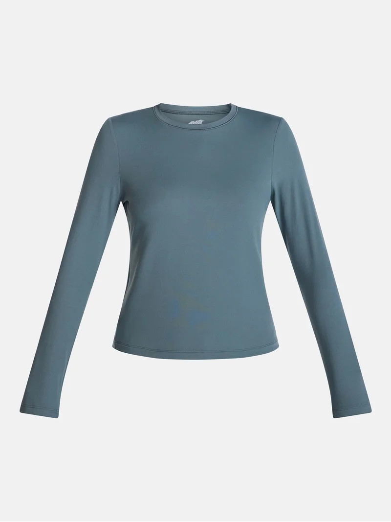 Avia Women\u2019s and Women's Plus SoftSculpt Top with Long Sleeves, Sizes XS-4X | Walmart (US)