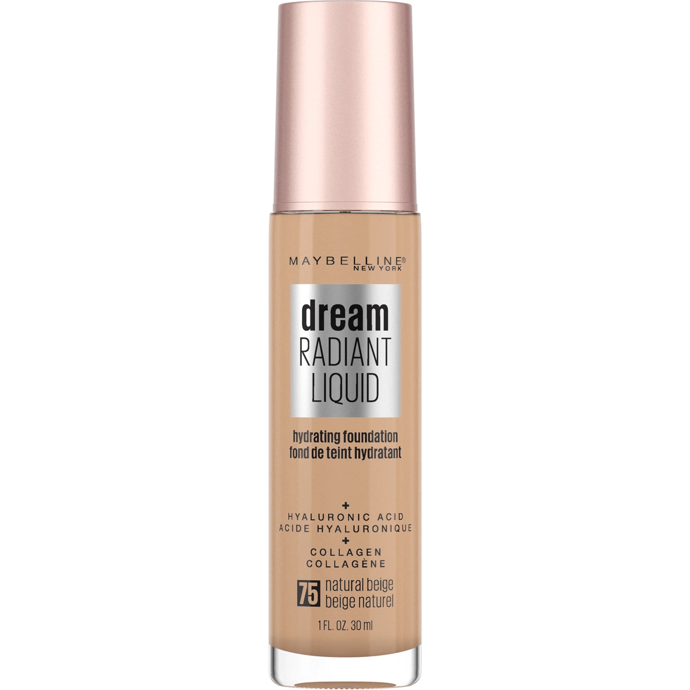 Maybelline Dream Radiant Liquid Medium Coverage Hydrating Foundation, Natural Beige, 1 fl. oz. | Walmart (US)