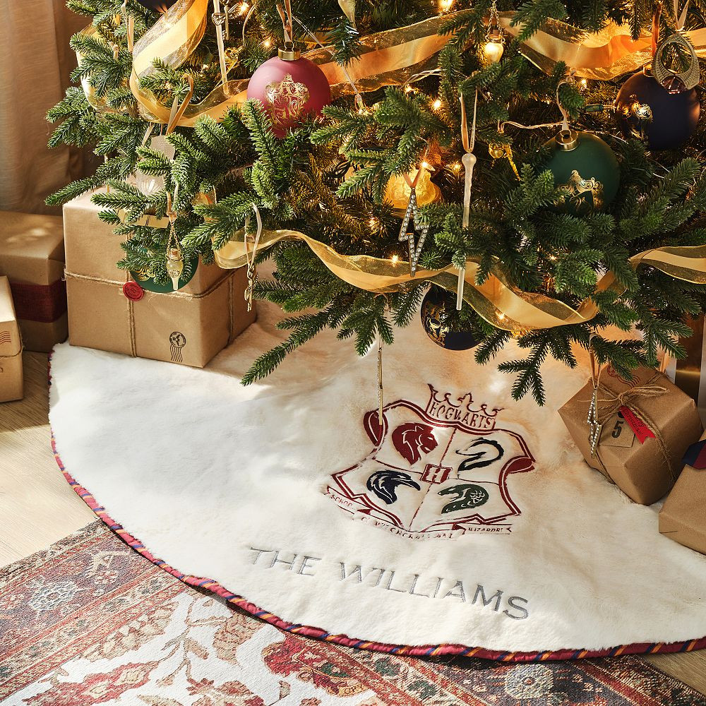 Harry Potter™ Crest Personalized Tree Skirt | Pottery Barn Teen
