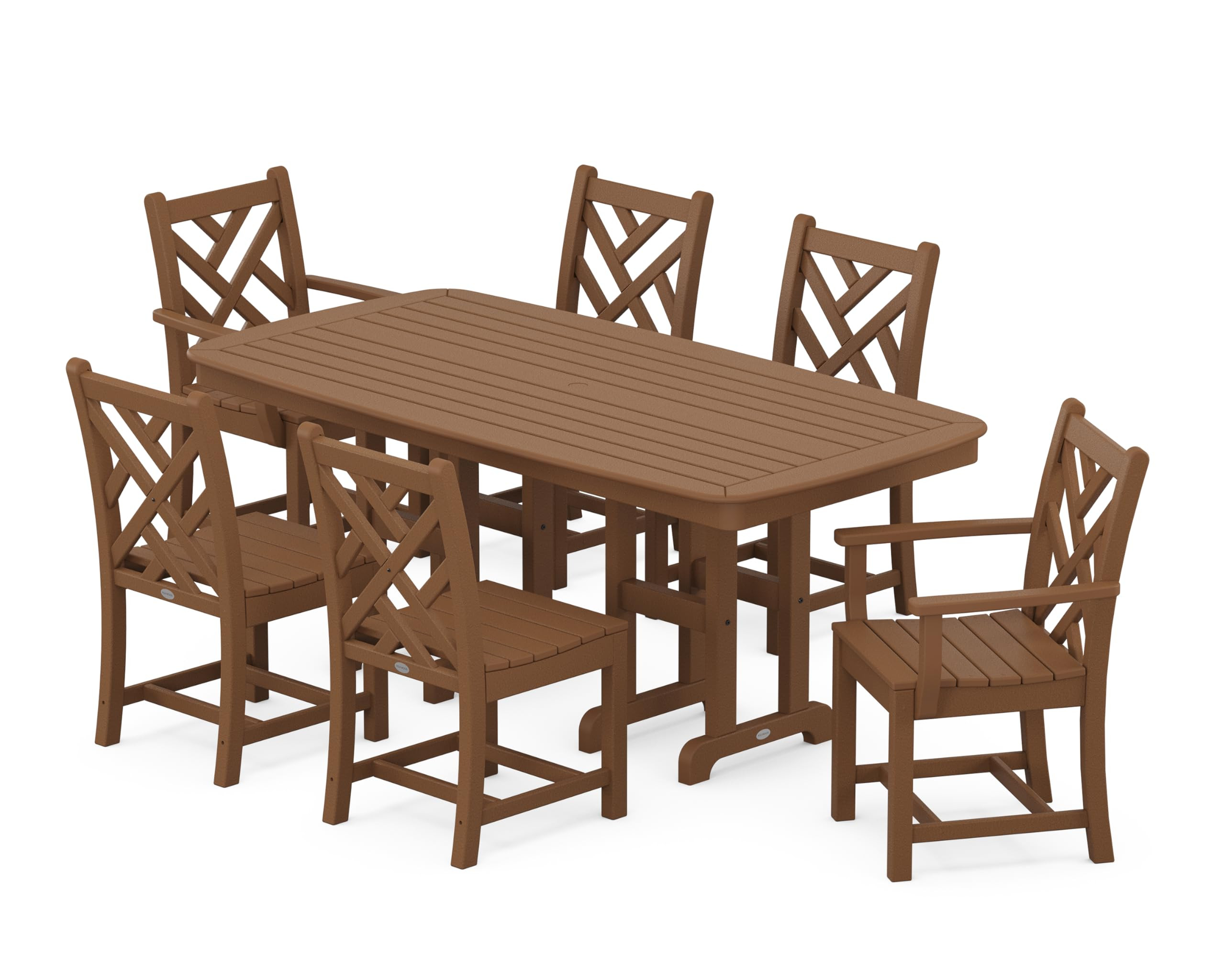 POLYWOOD® Chippendale Dining Set, Teak | Amazon (US)