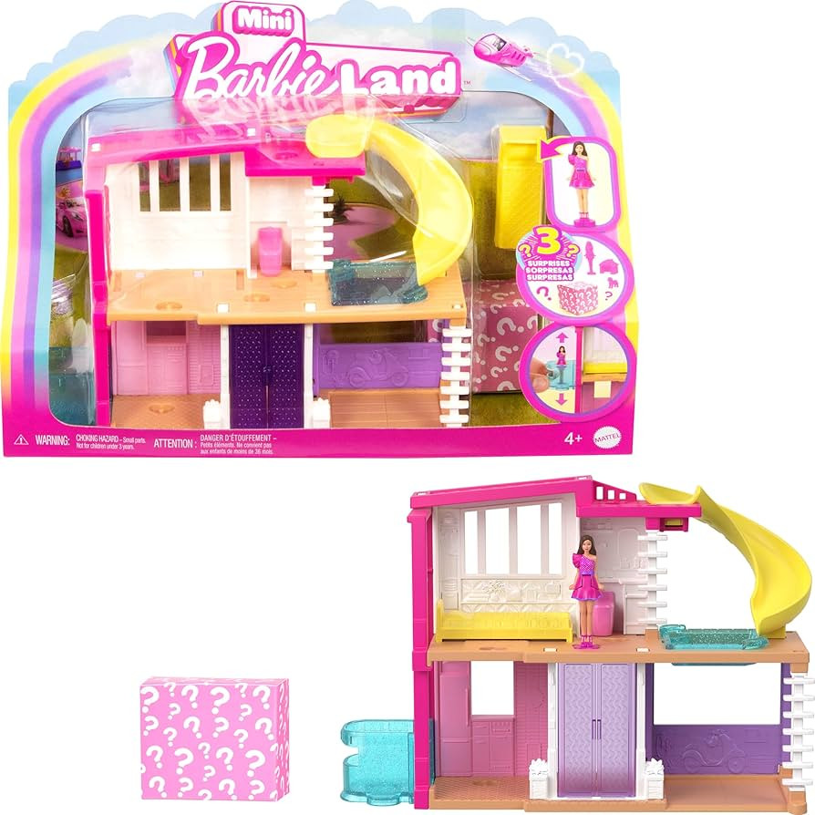 Barbie Mini BarbieLand Doll House Sets, Mini Dreamhouse with Surprise 1.5-inch Doll, Furniture & ... | Amazon (US)