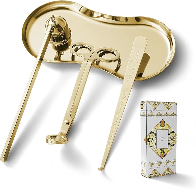 PATOISE 4 in 1 Candle Snuffer Set, Candle Wick Trimmer Cutter, Candle Accessory, Candle Wick Dipp... | Amazon (US)