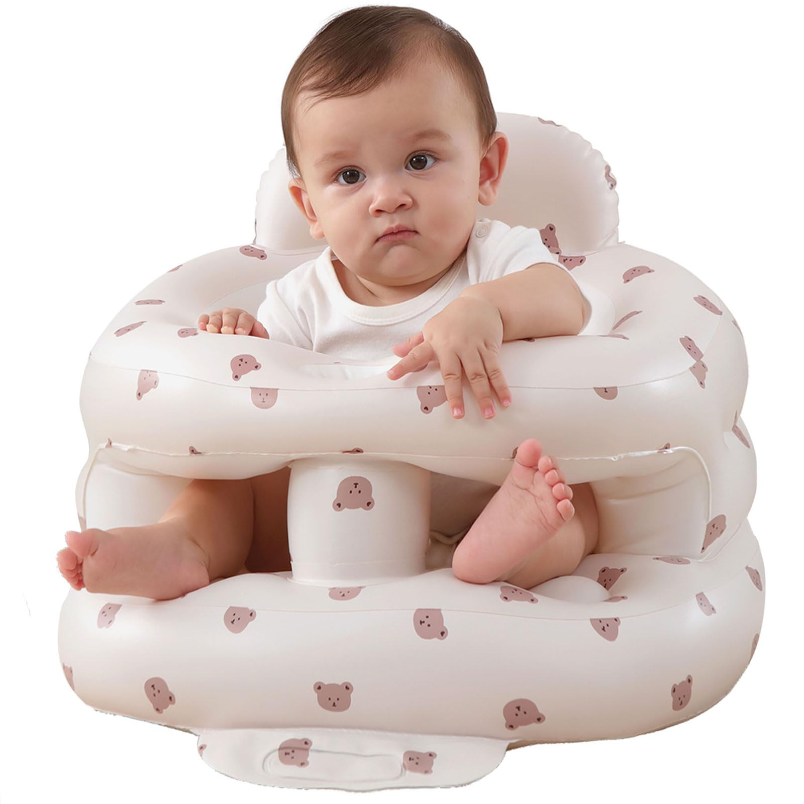Upgrade Inflatable Baby Seat with Tray for Babies 3-36 Months, Built in Air Pump Bumbo Seat with ... | Amazon (US)