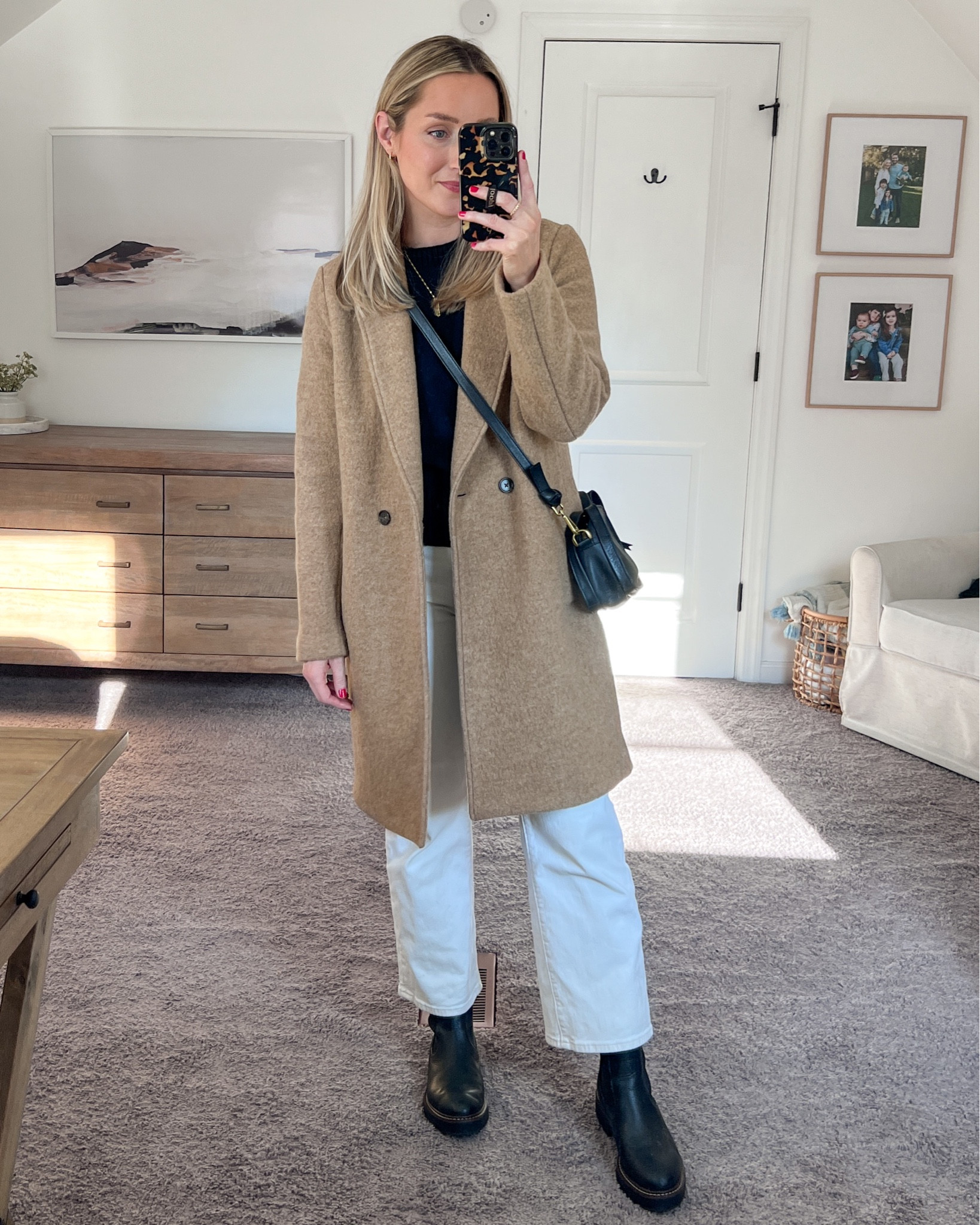 This wool coat is a classic! The boiled wool is so warm. 