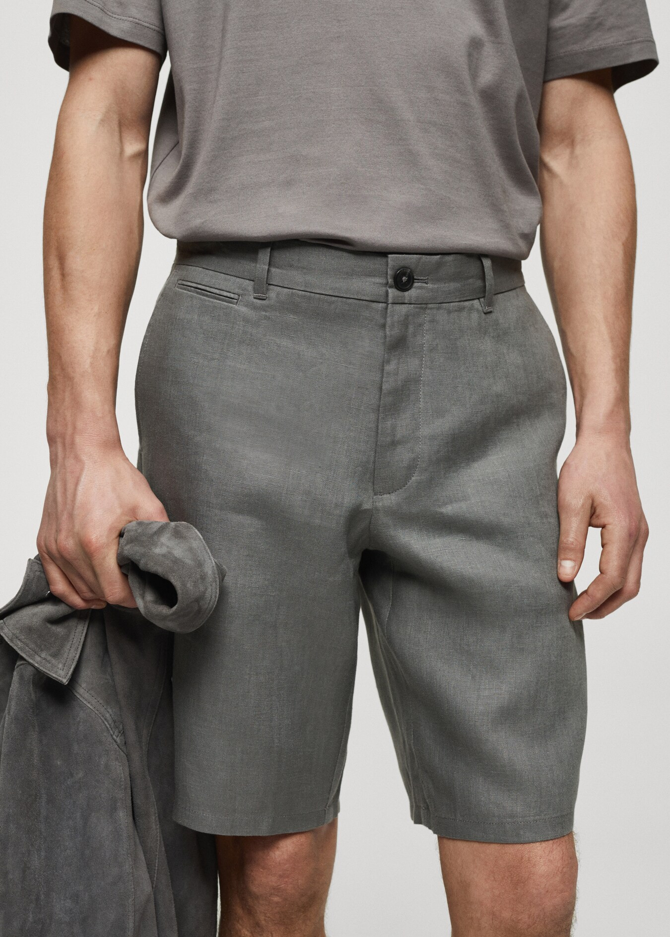 Slim fit 100% linen Bermuda shorts | MANGO (US)