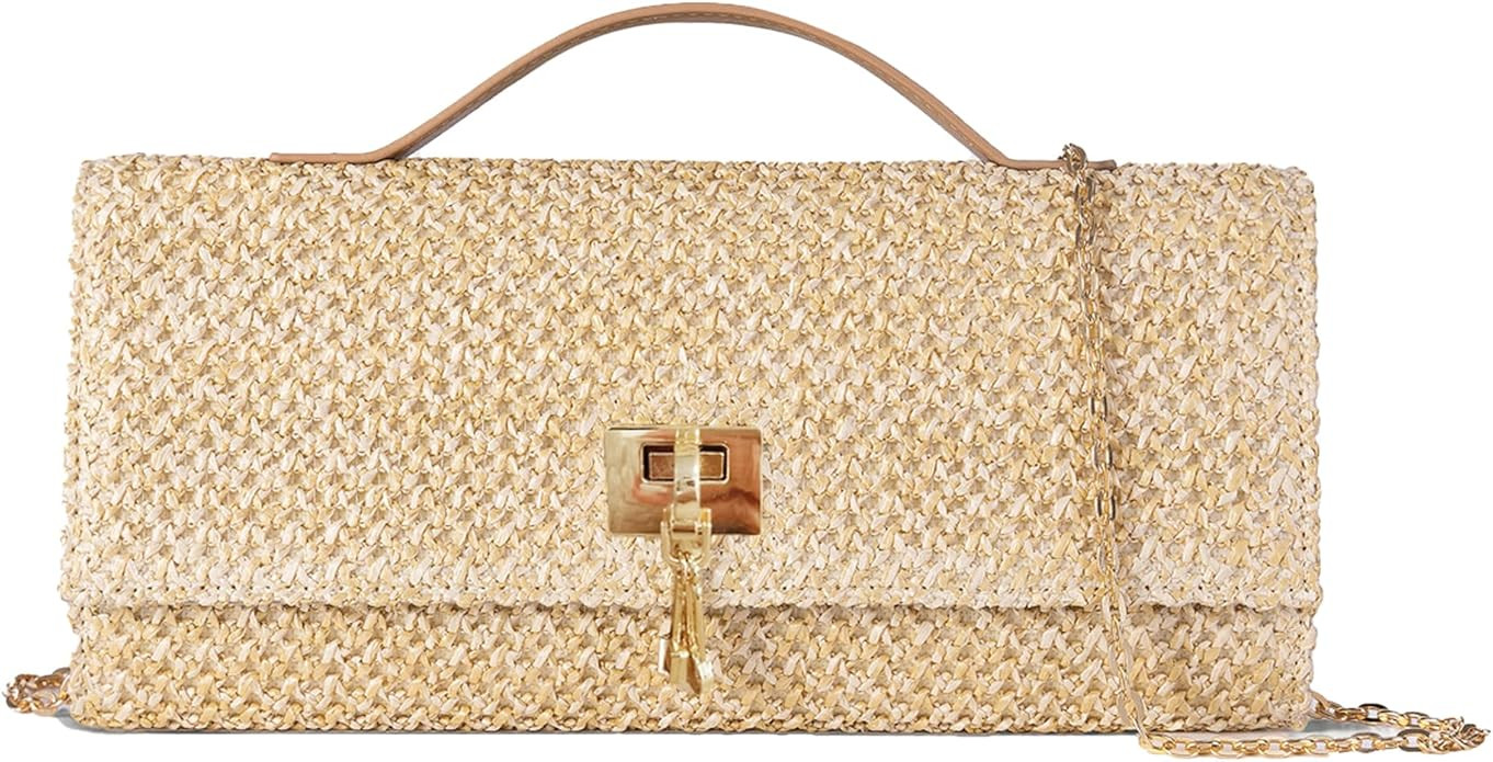 NEWBELLA Handwoven Women's Clutch Purse, Crossbody Bag with Adjustable Strap for Evening & Casual... | Amazon (US)