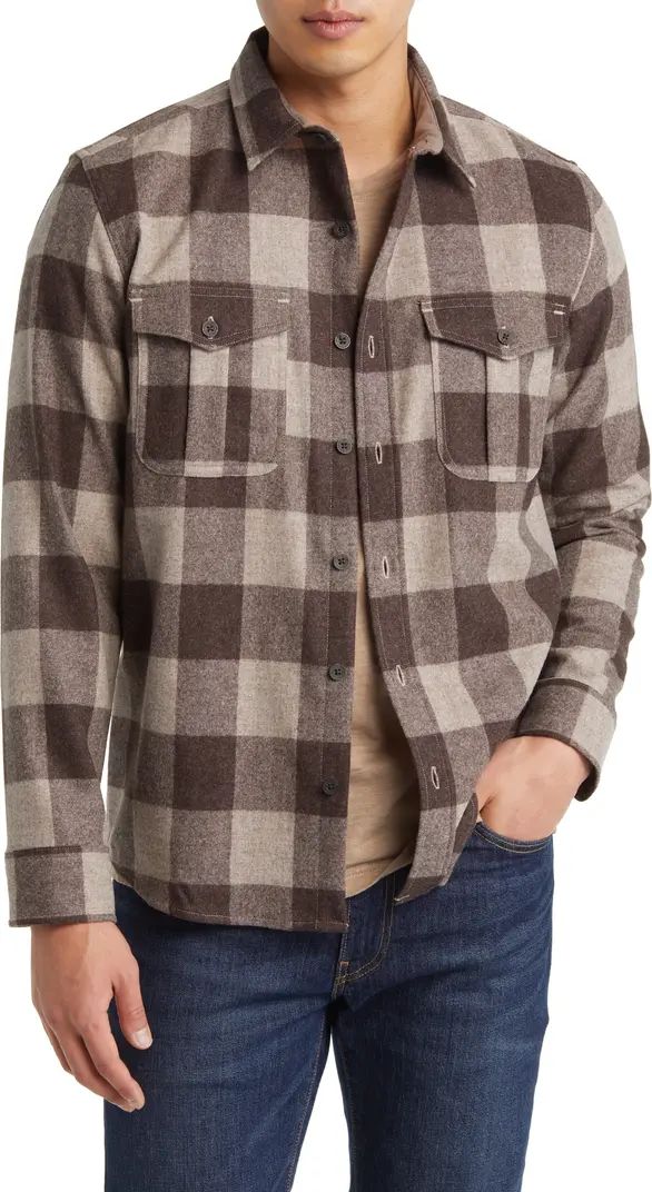 Pendleton Scout Buffalo Check Wool Flannel Button-Up Overshirt | Nordstrom | Nordstrom