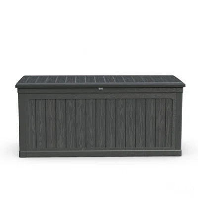 260 Gallon Large Outdoor Storage XXL Deck Box For Patio Furniture, Outdoor Cushions, Garden Tools And Sports/Pools Equipment, Waterproof Resin, Lockab | Wayfair North America