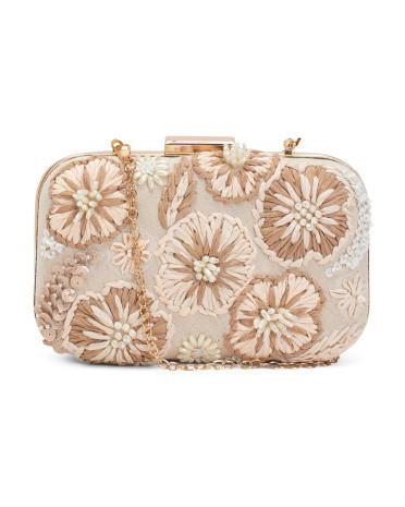 Handmade Beaded Minaudiere Day To Evening Clutch With Chain Strap | TJ Maxx