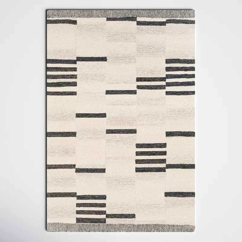 Uptown Wool Cream/Black Rug | AllModern