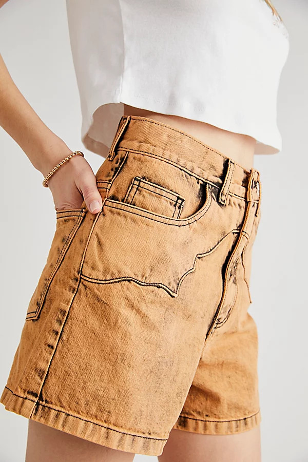 Irvy Denim Shorts by PASTICHE at Free People, Rust, XS | Free People (Global - UK&FR Excluded)