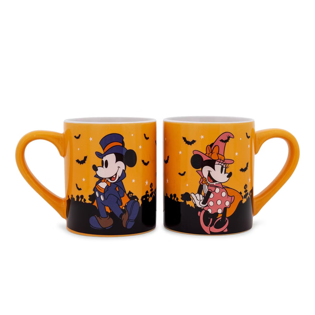 Silver Buffalo Disney Halloween Mickey and Minnie Mouse 14-Ounce Ceramic Mugs | Set of 2 | Target