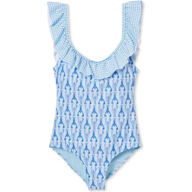 Women's Marin One Piece, Gingham Lobsters | Maisonette