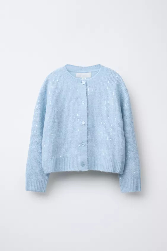 SEQUIN KNIT CARDIGAN | Zara US