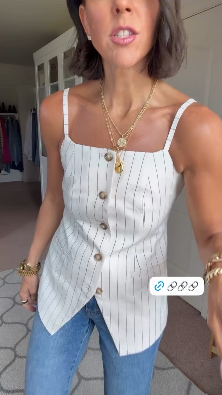 New Walmart pieces!! Size xs in tank and vest. Size small in blazer. Size zero in Bermuda shorts (runs big, need to size down)

#LTKdayinmylife #LTKgrwm #LTKootd