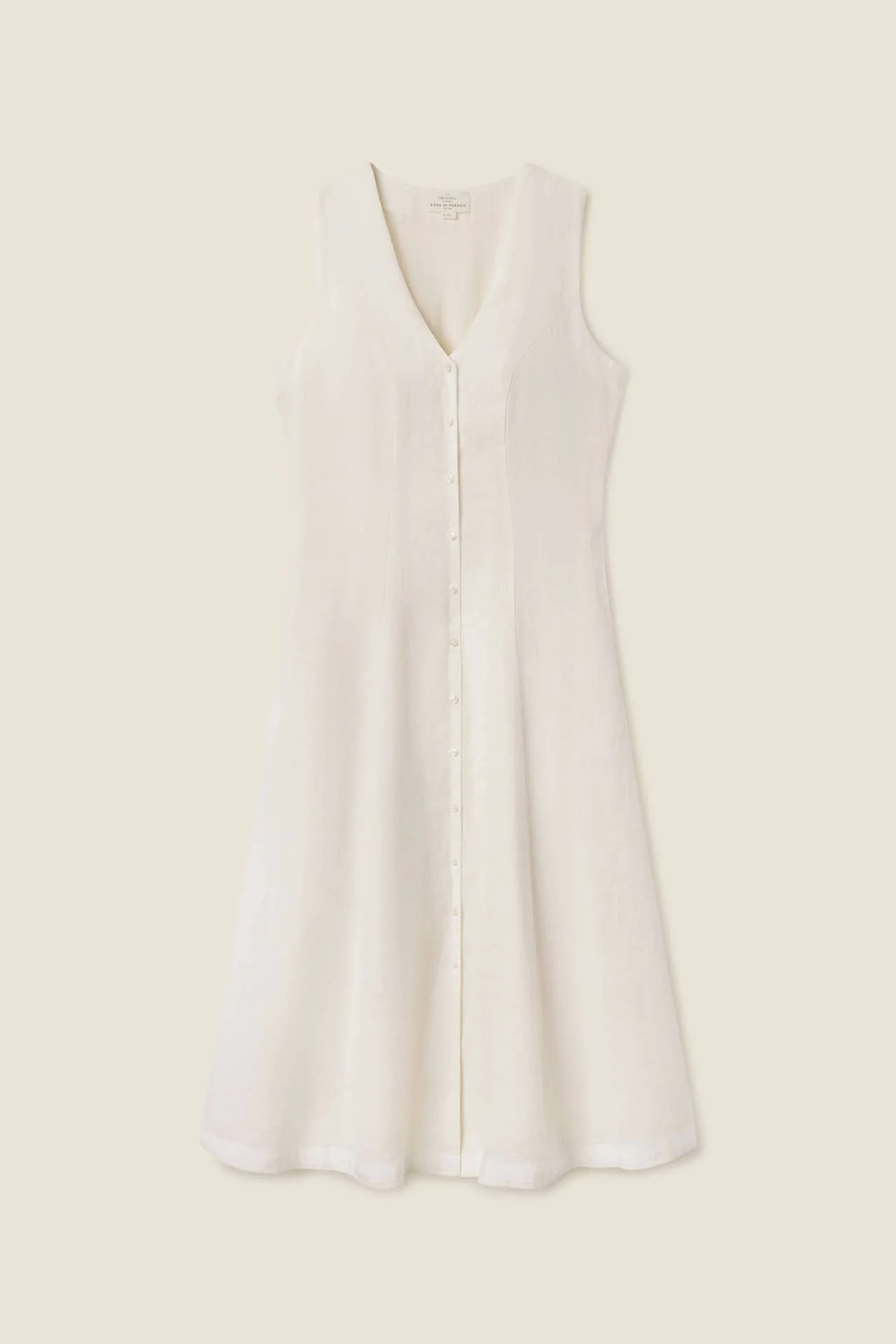 Eleonore Dress Ivory Linen | TROVATA