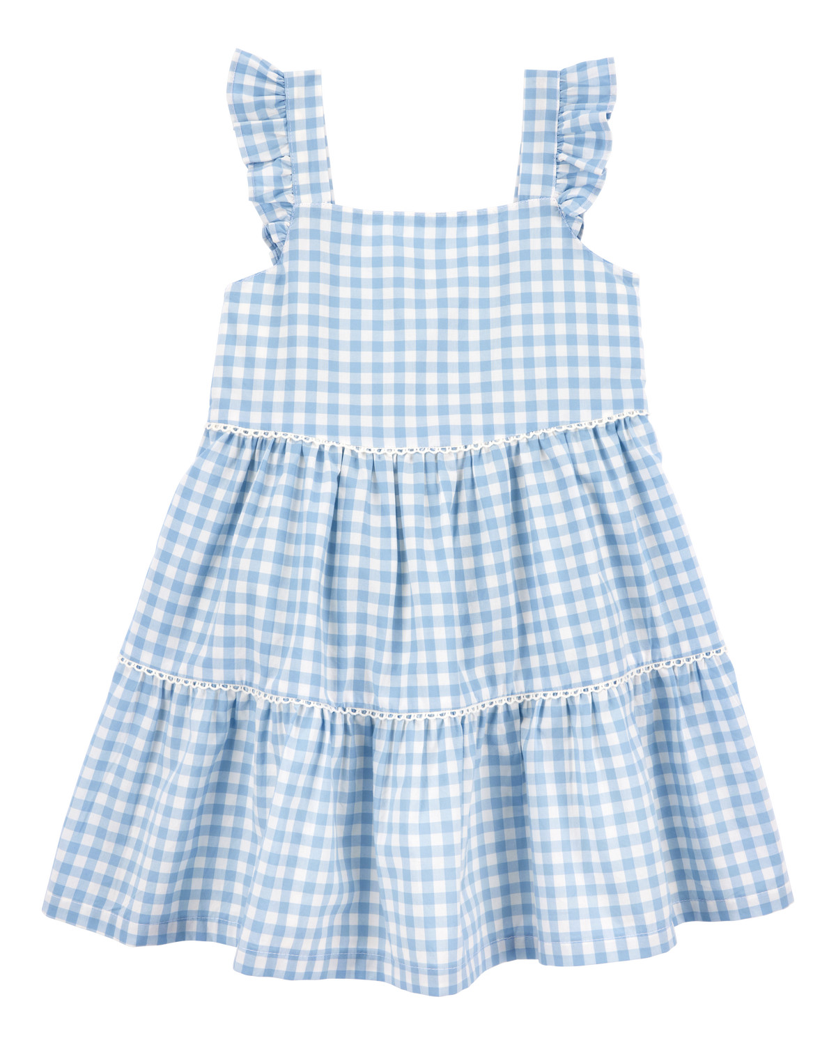 Toddler Gingham Short-Sleeve Dress - Blue | Carter's Inc