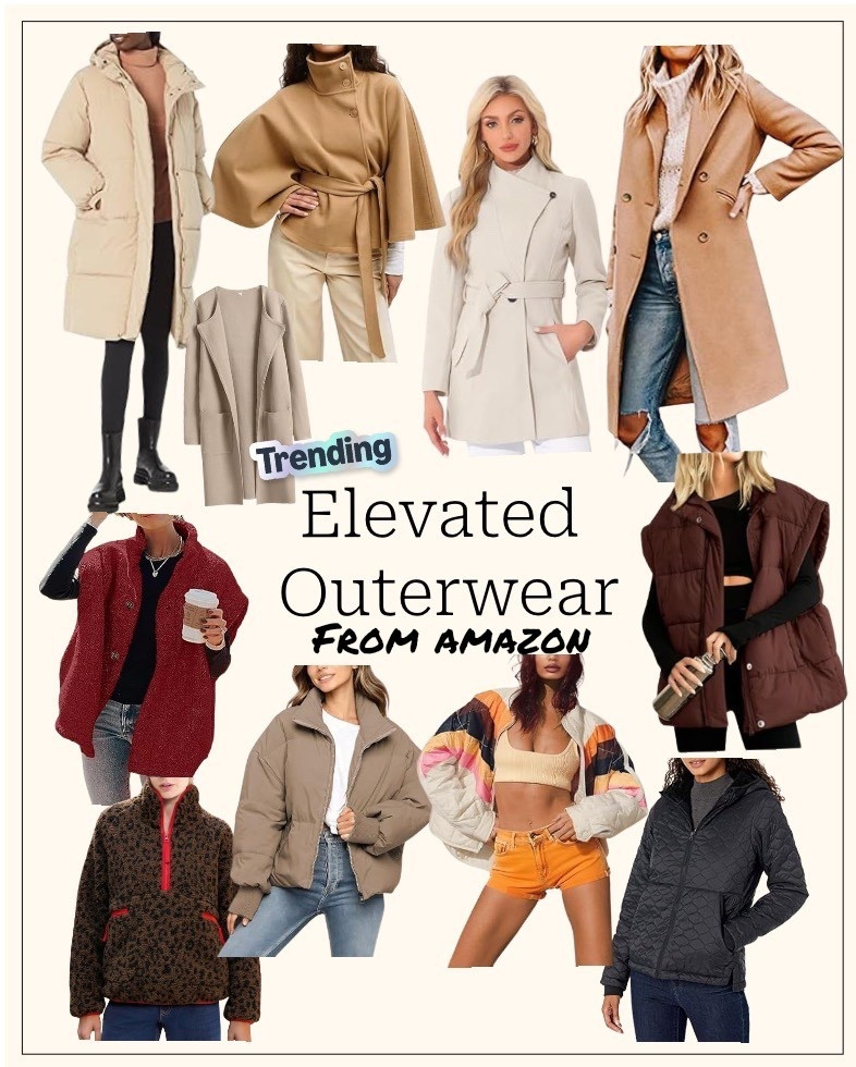 Beautiful & elevated outerwear from Amazon! So many cute winter fashion options from puffer vests & fleece jackets and casual pullovers to dressier options like warm outer coats, peacoats, and long jackets! All at an affordable price! 

#LTKSeasonal #LTKWorkwear #LTKFindsUnder100