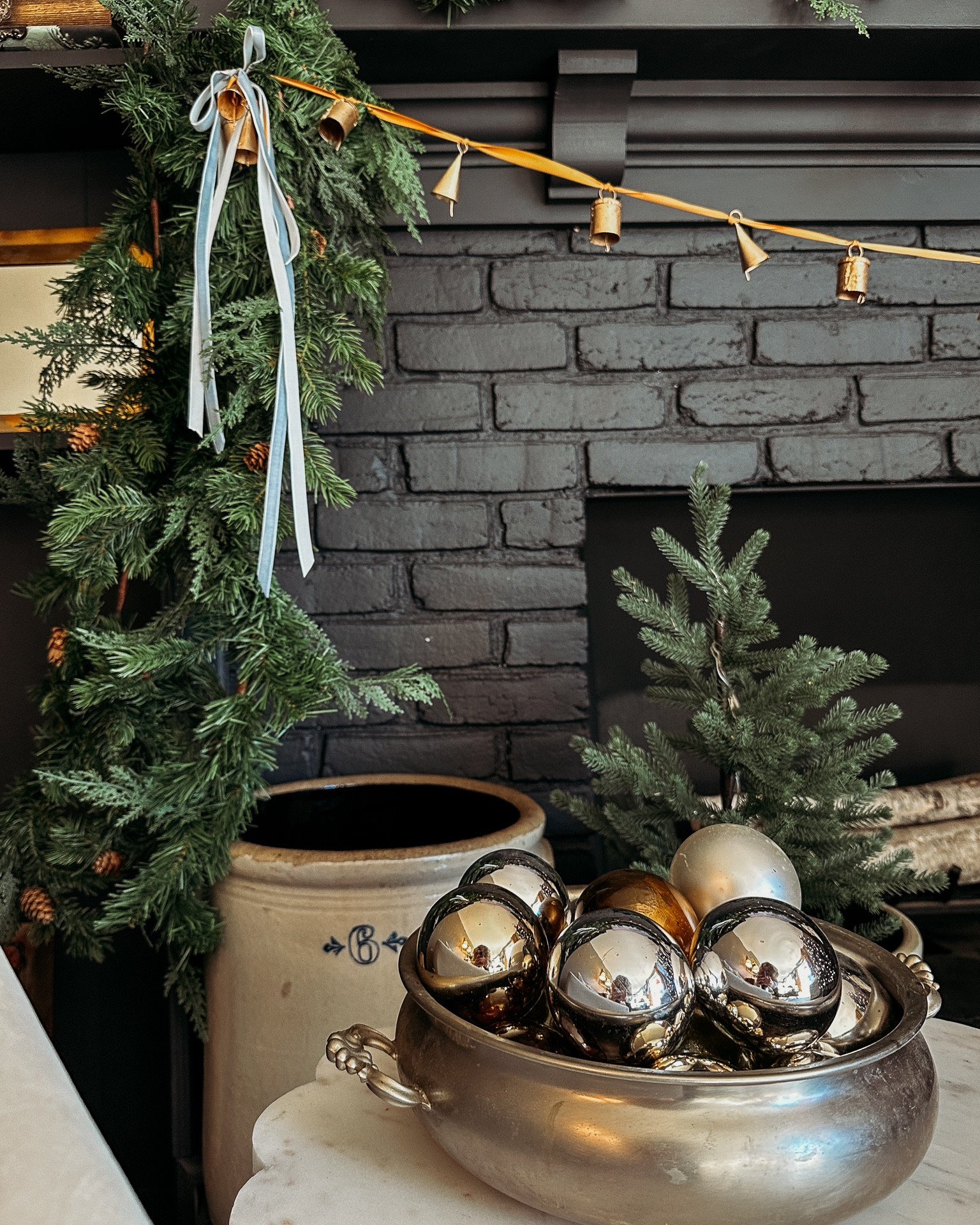 Christmas winter garland with bells and velvet ribbonns

#LTKFindsUnder50 #LTKHome #LTKHoliday