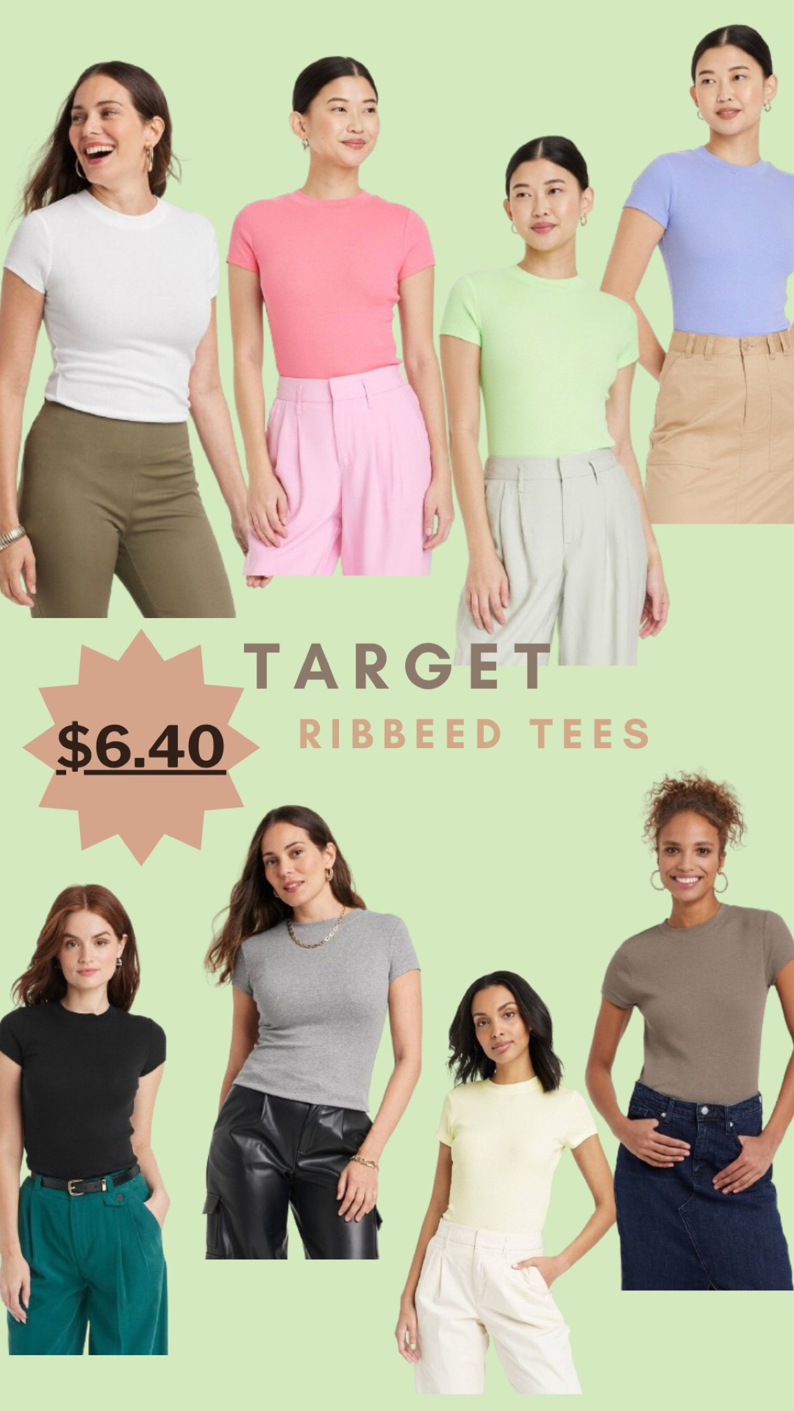Ribbed Tees only $6.40 (regular $8.00) ends Saturday 💎✨
🎯 target style, target sale, target finds  

#LTKsalealert #LTKSpringSale #LTKfindsunder100
