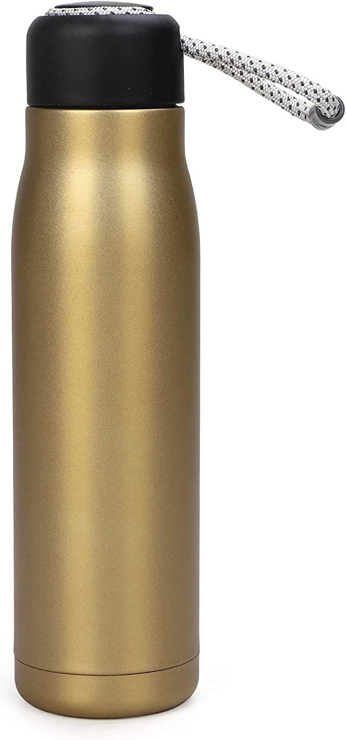 Yodo Stainless Steel Water Bottle Vacuum Insulated Thermo Flask Reusable Sports Bottle,18 oz,Gold | Amazon (US)