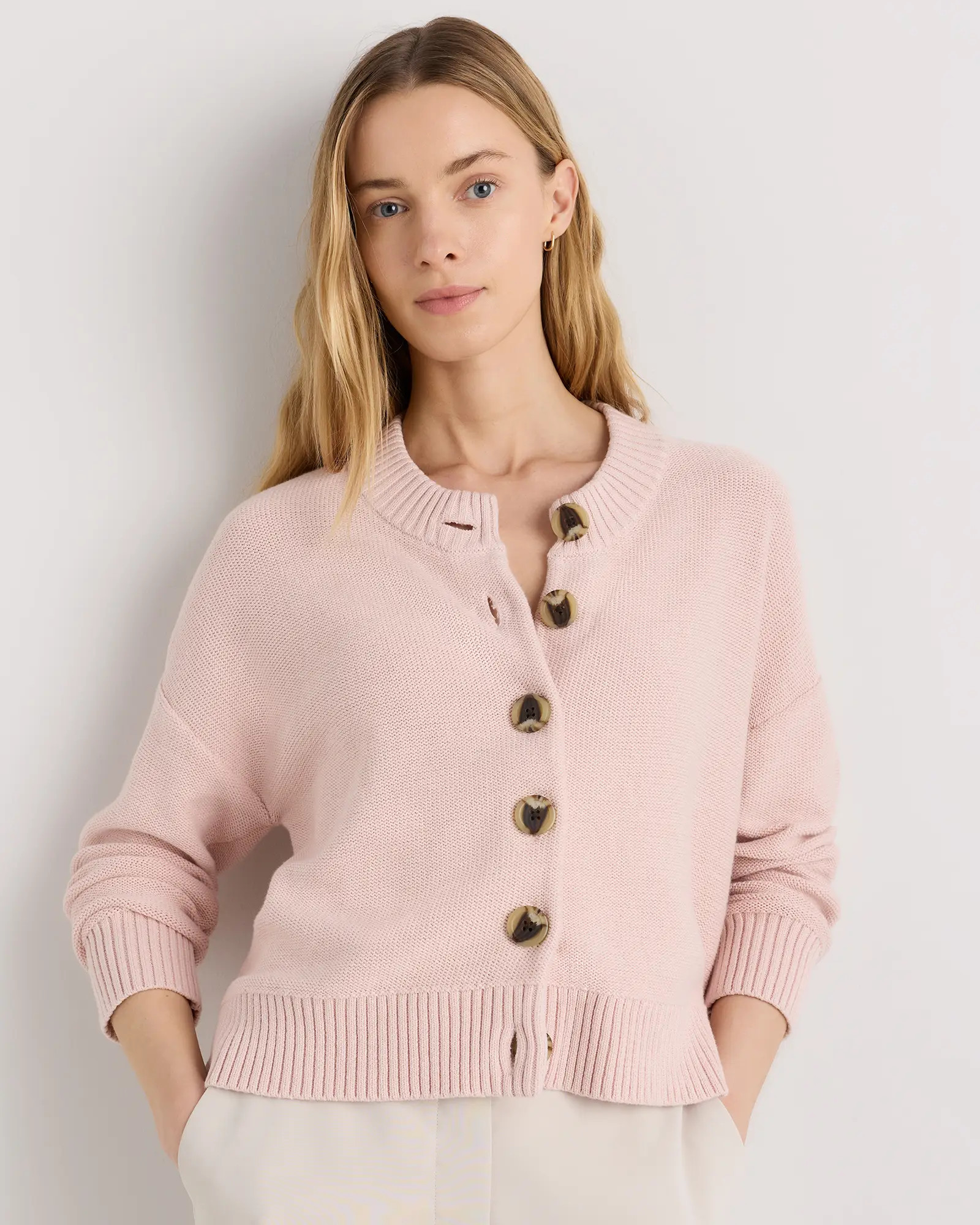 100% Organic Cotton Cropped Cardigan | Quince