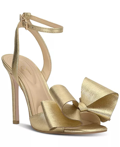 Jessica Simpson Olivine Bow High-Heel Stiletto Dress Sandals - Macy's | Macy's