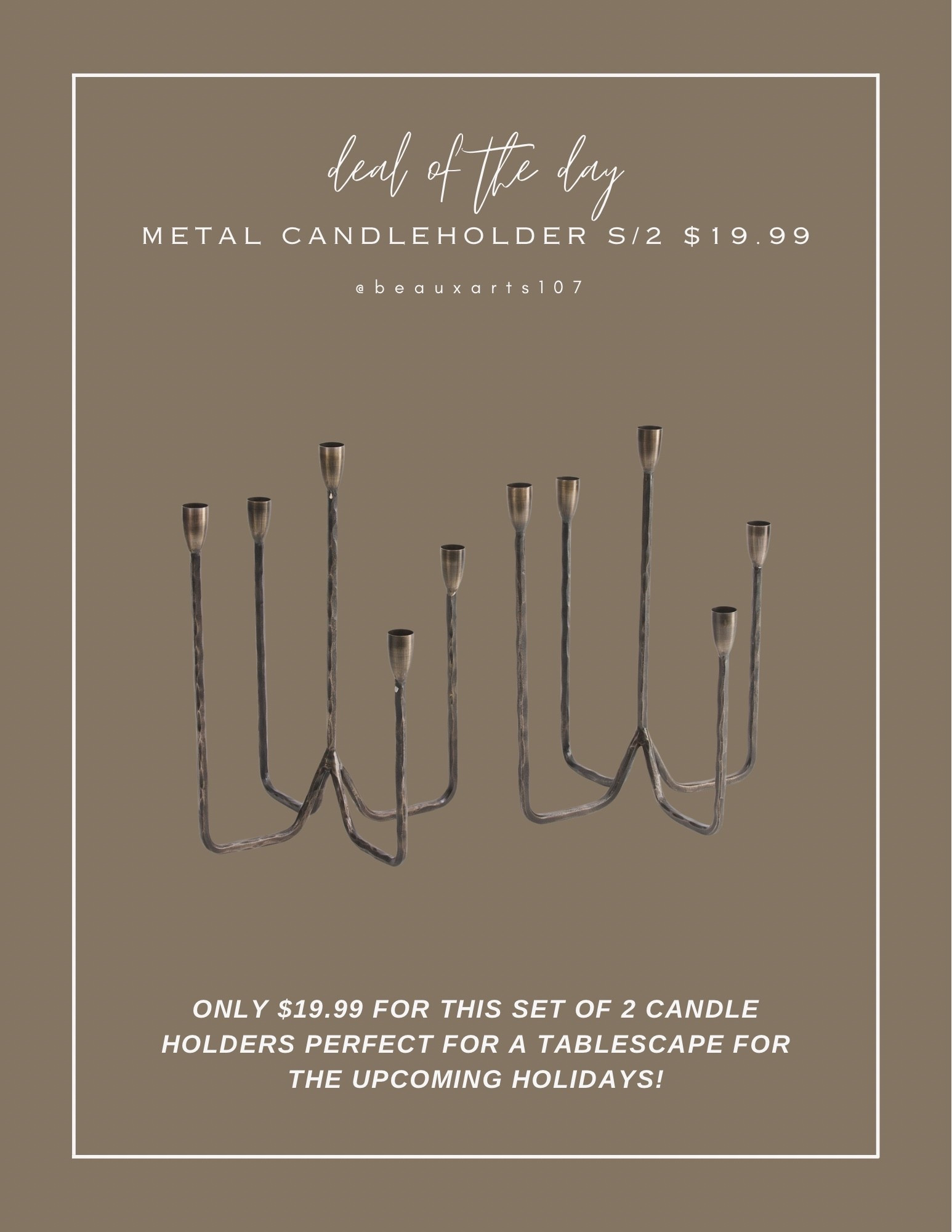 Such an incredible on this beautiful candle holder set! It’s a fraction of the cost of the exact or similar candle holders, perfect to style on you consoles/sideboards or for your table scapes for the upcoming holidays!!! 

#LTKFindsUnder50 #LTKSaleAlert #LTKHome