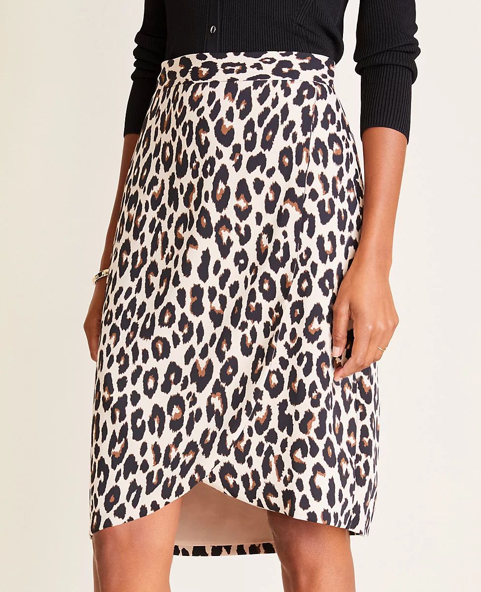 Spotted Wrap Skirt | Ann Taylor (US)