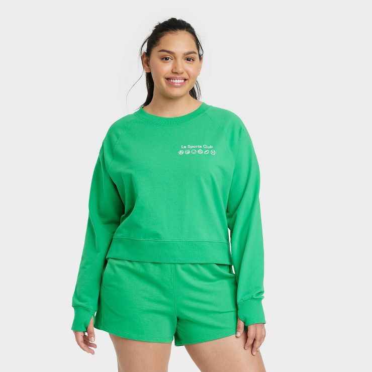 Women's French Terry Crewneck Sweatshirt - All in Motion™ | Target