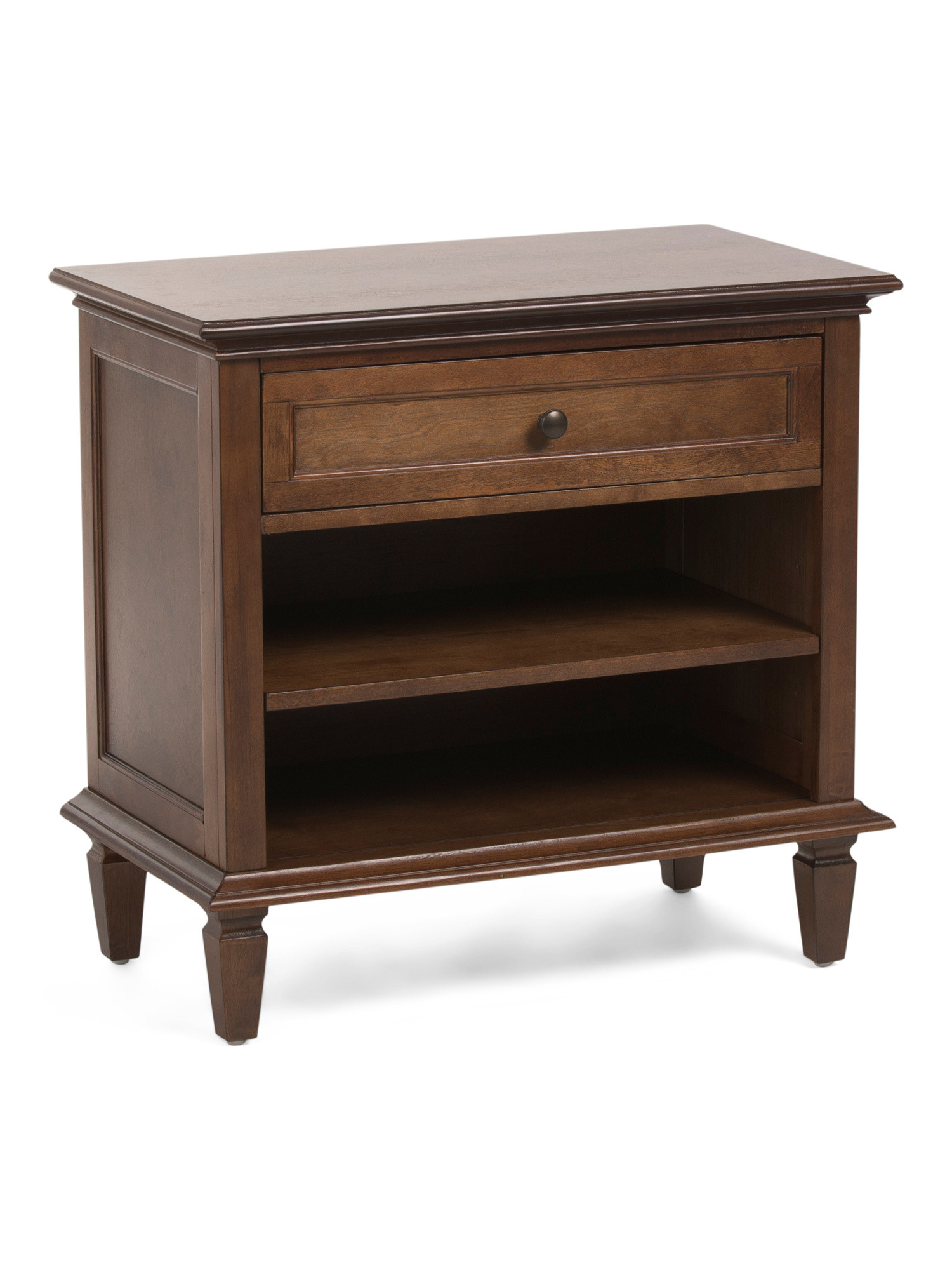 28x27 Solid Wood Savannah Nightstand With Built-in Charging Station | TJ Maxx