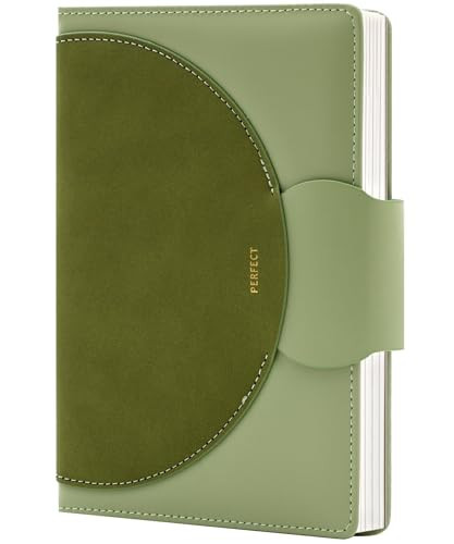 CAGIE Lined Journals for Writing Leather Journal for Women with Buckle Closure 176 Pages 100 GSM, 5.9"x8.5"… (Green) | Amazon (US)