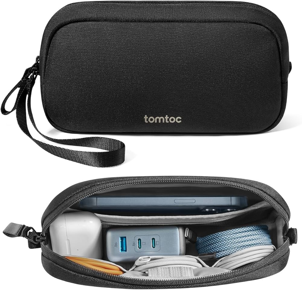 tomtoc Electronics Organizer Travel Case, Water Resistant Travel Bag Cable Organizer for Essentia... | Amazon (US)