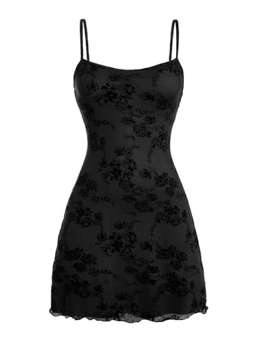 Milumia Women‘s Summer Mini Dress 90s Boho A Line Mesh Short Dresses | Amazon (US)