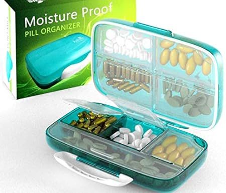 Moisture Proof Pill Organizer Airtight Pill Box WaterProof Large Pill Dispenser Home Travel Suppl... | Amazon (US)