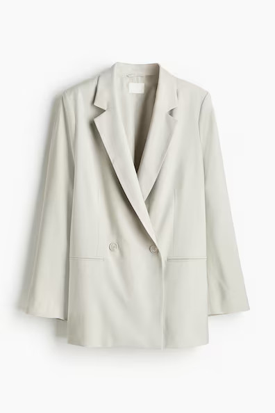 H & M - Double-breasted Blazer - Gray | H&M (US + CA)