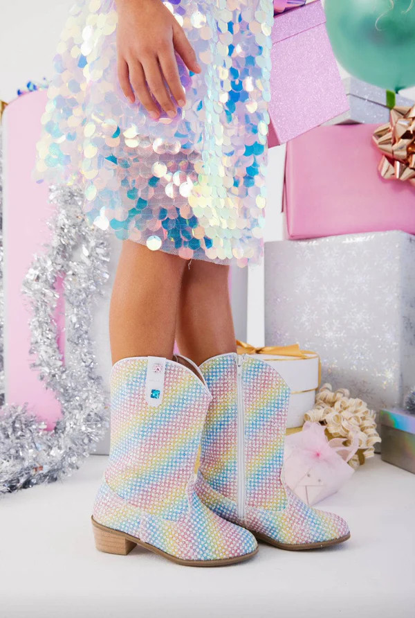 Rainbow Sparkle Cowgirl Boots | Lola + The Boys