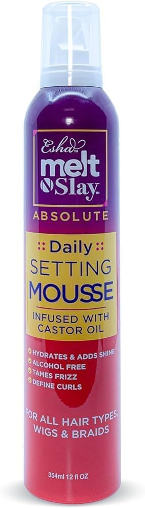 Esha Melt N Slay Daily Setting Hair Mousse - Tame Frizz Flyaways - Style - Long Lasting Hold - Mo... | Amazon (US)