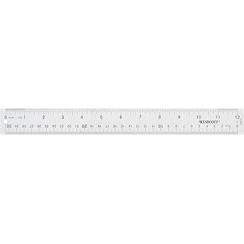 Westcott Clear Flexible Acrylic Ruler, Acrylic, 12 In, Metric | Amazon (US)