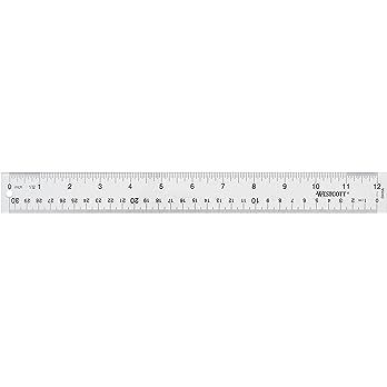 Westcott Clear Flexible Acrylic Ruler, Acrylic, 12 In, Metric | Amazon (US)