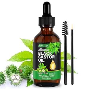 HRAMEX Jamaican Black Castor Oil,Organic Castor Oil for Body Hair Skin,100% Pure Cold Pressed Org... | Amazon (US)