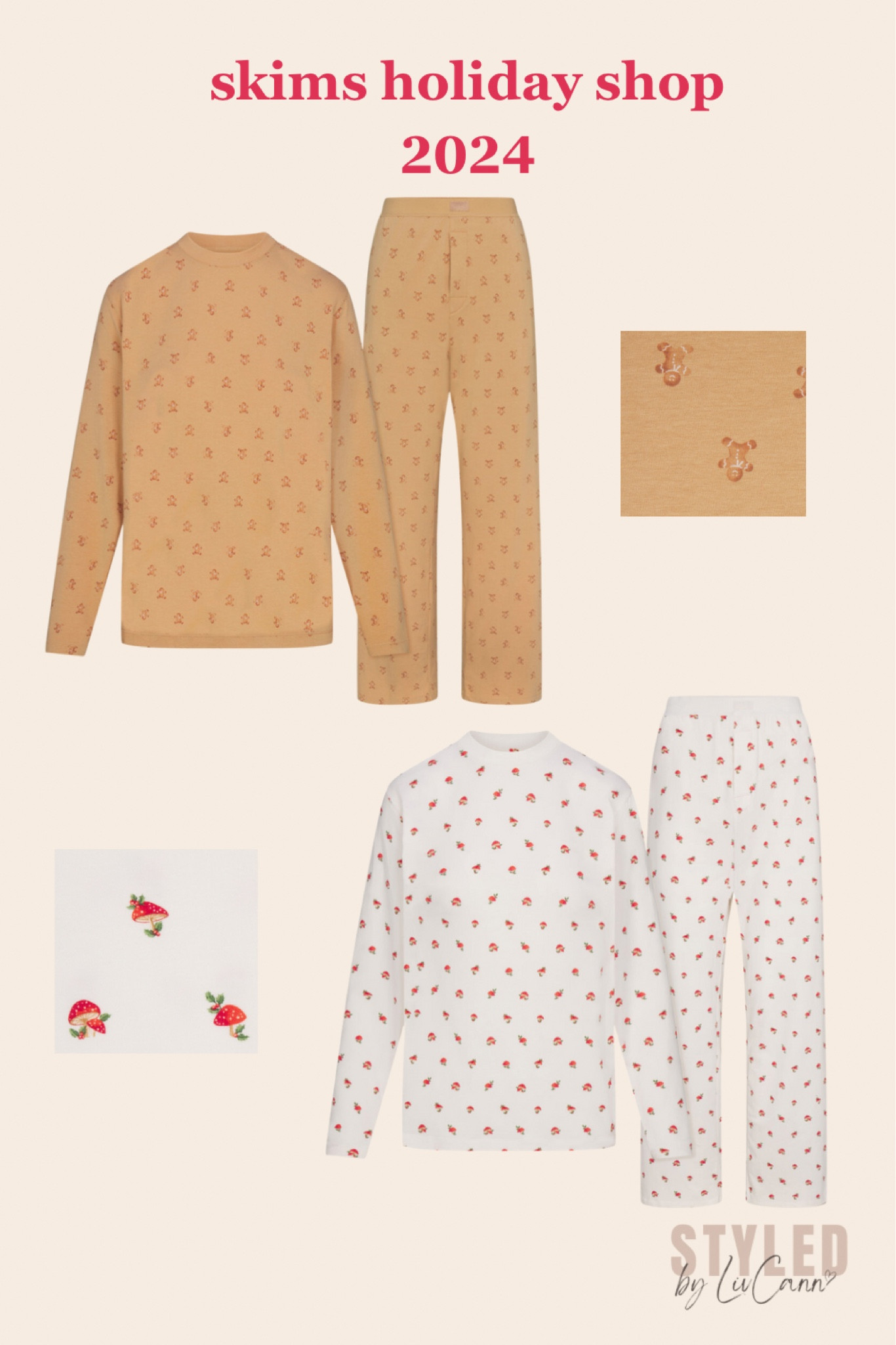SKIMS 2024 holiday collection! More of my picks :) loving the gingerbread & mushrooms with mistletoe! 


#skimsholidaycollection #2024skimsholidaycollection #pjaesthetic #womensboxers #boyfriendcollection #skims #giftsforher #2024giftsforher 


#LTKHoliday #LTKGiftGuide #LTKCyberWeek