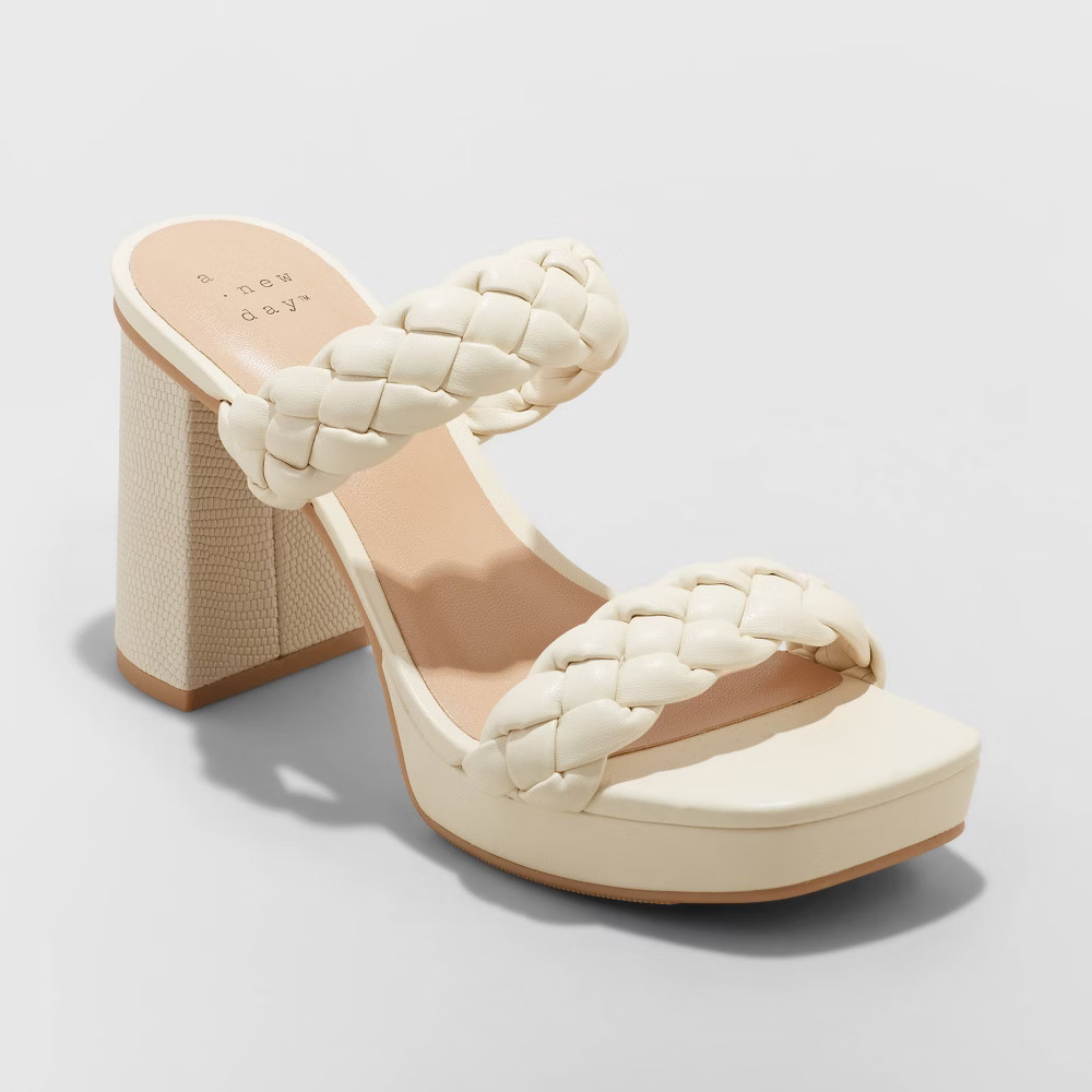 Women's Tiana Mule Heels - A New Day Ivory 7.5 | Target