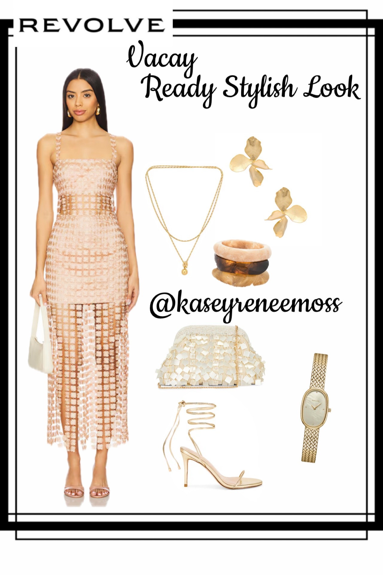 Super stylish complete outfit ready for that tropical getaway! Shop this elegant Vacation ready look ✨