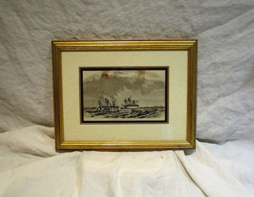 1800s French Naval Lithograph French Navy Ships Framed - Etsy | Etsy (US)