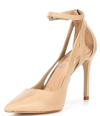 Gianni Bini Teagan Leather Cut-Out Ankle Strap Dress Pumps | Dillard's | Dillard's